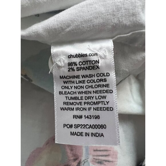 Chubbies Mens White Hawaiian Aloha Toucan Bird Button Up Shirt XL Pocket Cotton - Picture 7 of 7